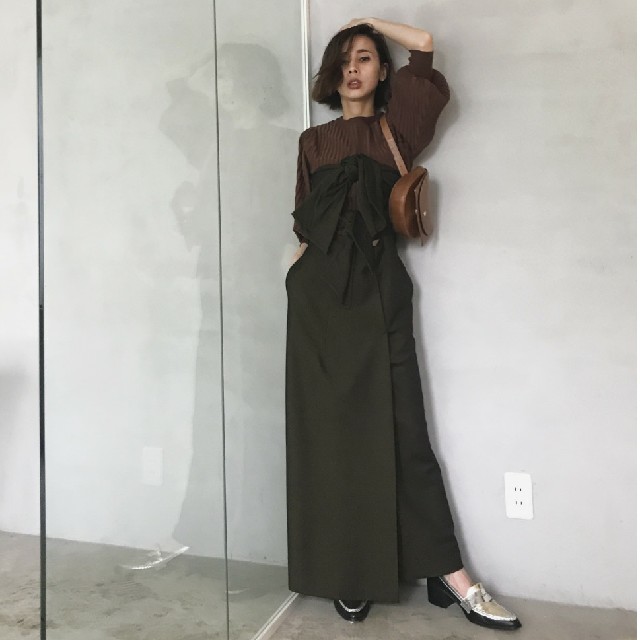 アメリヴィンテージ DOUBLE RIBBON BARE DRESS ワンピース