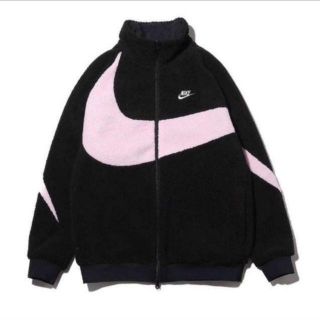 ナイキ(NIKE)のNIKE BIG SWOOSH BOA JACKET ピンク　ナイキ　ボア(ナイロンジャケット)