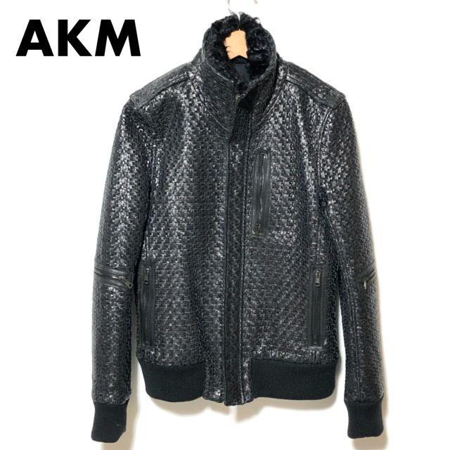 AKM - AKM エーケイエム イントレ/メッシュレザー フライトジャケット 約60万！