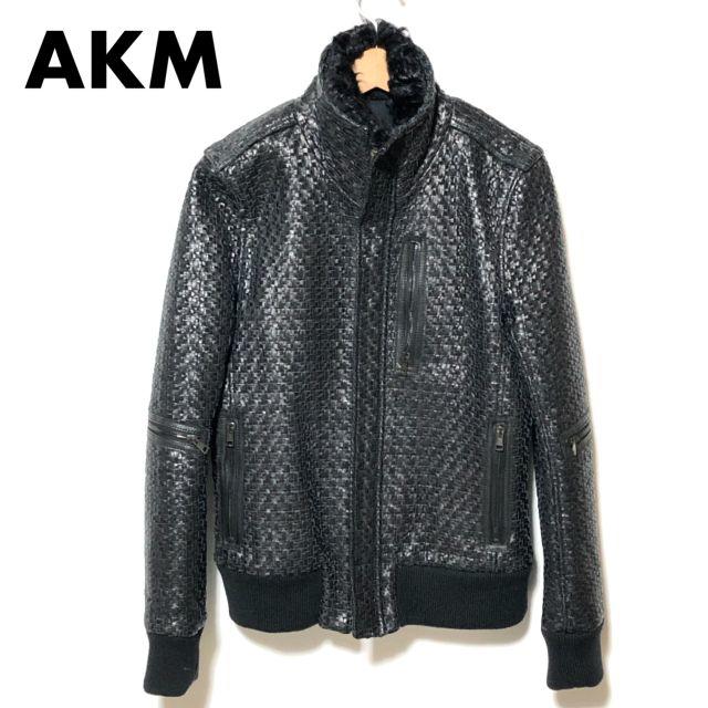 AKM(エイケイエム)のAKM エーケイエム イントレ/メッシュレザー フライトジャケット 約60万！ メンズのジャケット/アウター(レザージャケット)の商品写真