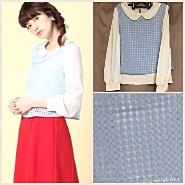 Dot&Stripes CHILDWOMAN(ドットアンドストライプスチャイルドウーマン)の新品♡春先取パステルシースルー×ギンガム レディースのトップス(シャツ/ブラウス(長袖/七分))の商品写真