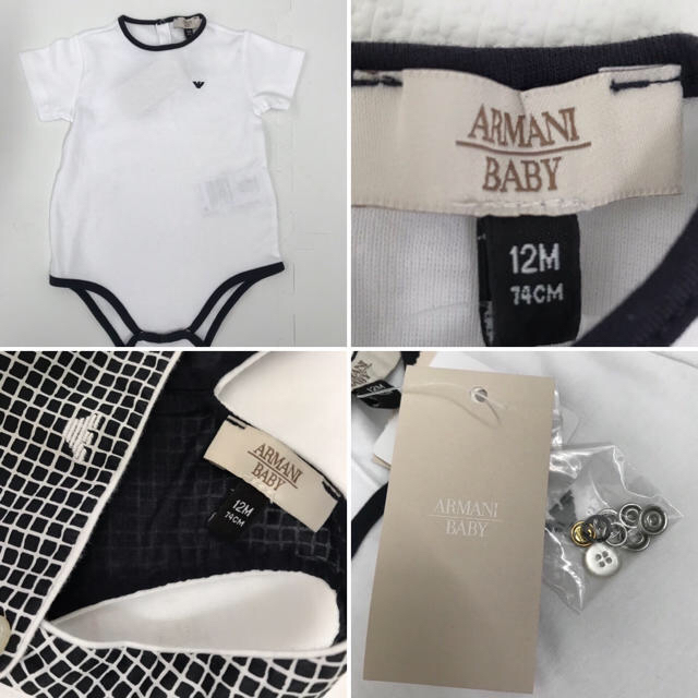 ARMANI JUNIOR(アルマーニ ジュニア)の【HENRY様専用】アルマーニセットアップ&ロンパース キッズ/ベビー/マタニティのベビー服(~85cm)(ロンパース)の商品写真