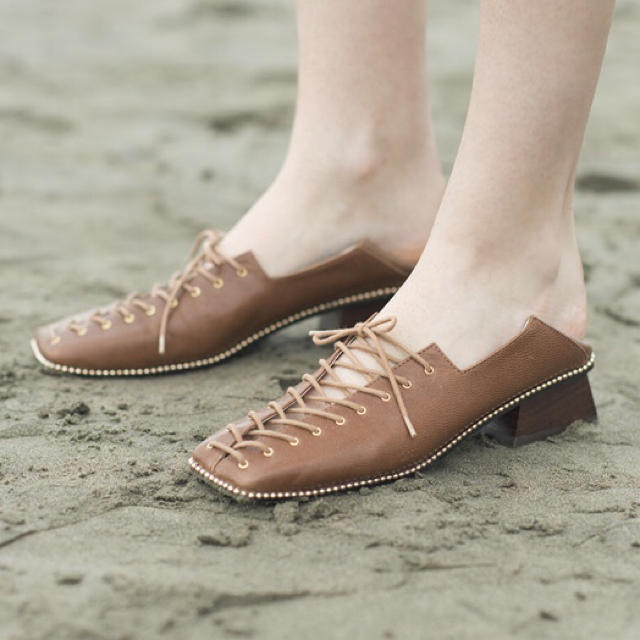 Ameri VINTAGE(アメリヴィンテージ)のAmeri vintage LACE UP LOAFER シューズ ブラウン Ꮇ レディースの靴/シューズ(ローファー/革靴)の商品写真