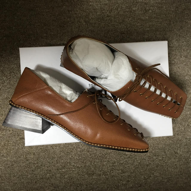 Ameri VINTAGE(アメリヴィンテージ)のAmeri vintage LACE UP LOAFER シューズ ブラウン Ꮇ レディースの靴/シューズ(ローファー/革靴)の商品写真