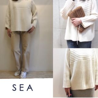 シー(SEA)のSEA  rie ウールカシミア リブ クルーネック(ニット/セーター)