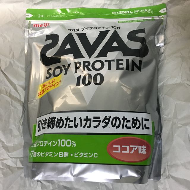 新品未開封 明治 SAVAS ザバス ソイプロテイン ココア味 2520g