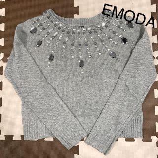 エモダ(EMODA)のビジューニット♡グレー(ニット/セーター)