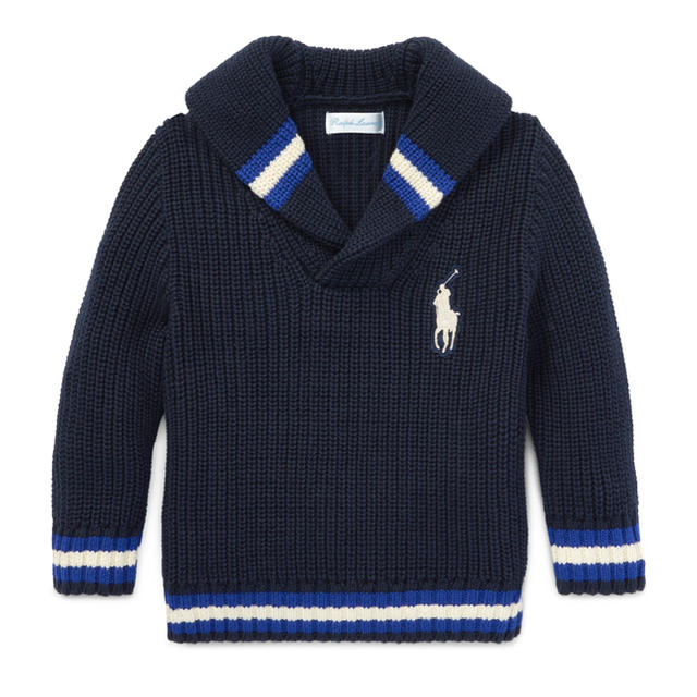 POLO RALPH LAUREN - 新作！ラルフローレン セーター ネイビー 18M （85）の通販 by あやな's shop｜ポロ