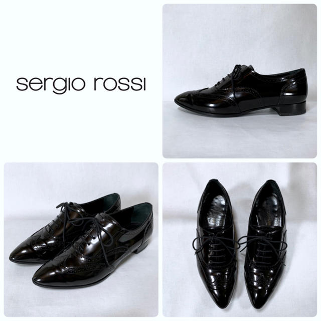 Sergio Rossi(セルジオロッシ)の■リフト新品 定9万 セルジオロッシ レースアップシューズ 38 24 24.5 レディースの靴/シューズ(ローファー/革靴)の商品写真