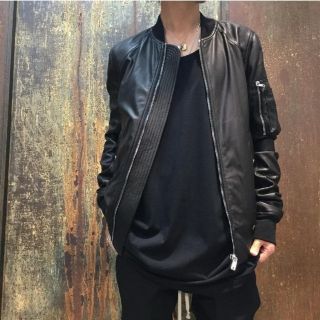 本日限定特典付き rickowens 17aw レザー ボンバー ジャケット