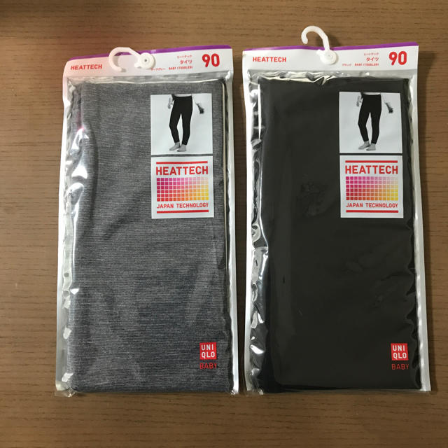 UNIQLO(ユニクロ)のヒートテック タイツ 90 セット キッズ/ベビー/マタニティのキッズ服男の子用(90cm~)(下着)の商品写真