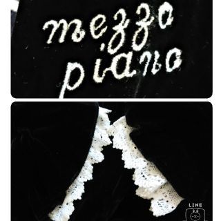 メゾピアノ(mezzo piano)の【 良品 】サイズ120 メゾピアノ ベルベットワンピース バック付き(ワンピース)