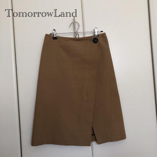 トゥモローランド(TOMORROWLAND)の☆ 美品 TomorrowLand ☆ ベージュ 巻きスカート(ひざ丈スカート)