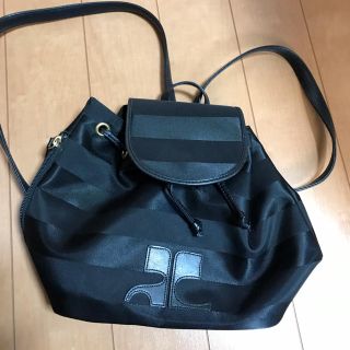 バッグリュック courreges クレージュ 黒