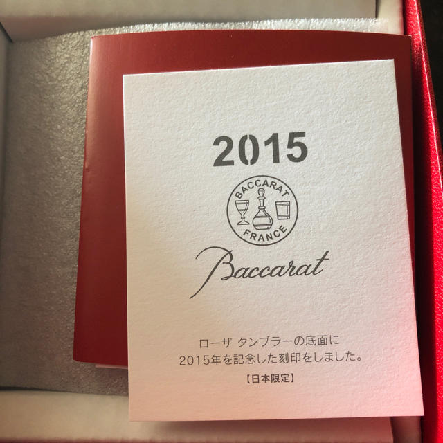 【Baccarat】バカラ2015イヤータンブラー・ローザ 2