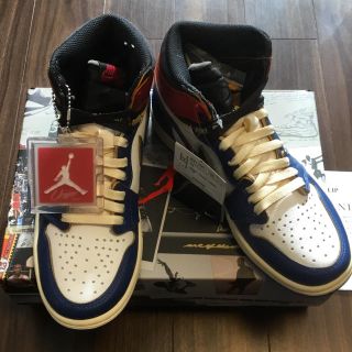 ナイキ(NIKE)の24cm nike union AIR jordan 1 blue 新品未使用(スニーカー)