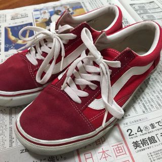 ヴァンズ(VANS)のVANS OLD SKOOL 赤 スニーカー(スニーカー)