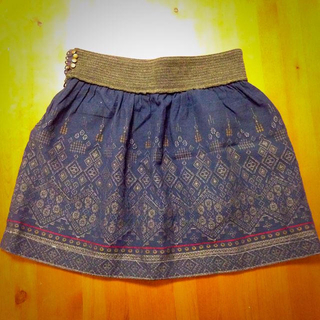 トゥモローランド(TOMORROWLAND)のMACPHEE 刺繍スカート(ミニスカート)
