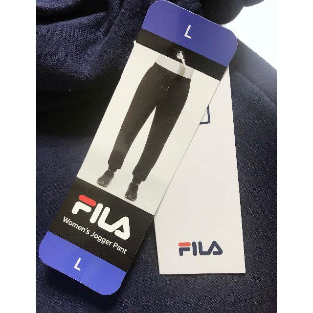 FILA(フィラ)の新品 FILA レディース 裏起毛 スウェットパンツ US-L XL ネイビー スポーツ/アウトドアのトレーニング/エクササイズ(ウォーキング)の商品写真