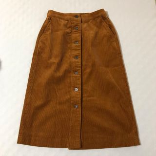 ユニクロ(UNIQLO)のコーデュロイ フロントボタン スカート UNIQLO ユニクロ(ひざ丈スカート)