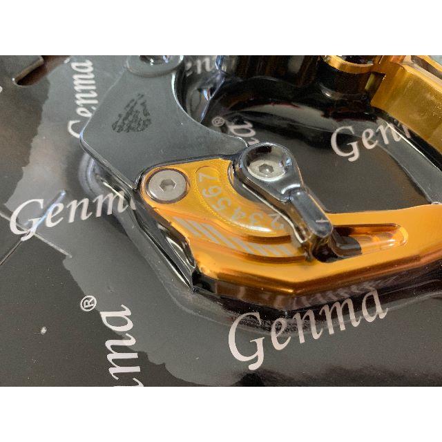 Genma　７段調整　レバーＳＥＴ　アルミ削りだし　グロム　CBR他　ゴールド 自動車/バイクのバイク(パーツ)の商品写真