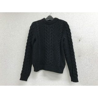 ポロラルフローレン(POLO RALPH LAUREN)の美品ポロラルフローレンケーブルニットセーター☆XS黒A151(ニット/セーター)