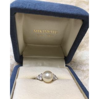 ミキモト(MIKIMOTO)の【mm 様 専用】MIKIMOTO  パール × ダイヤ リング  Pt950(リング(指輪))