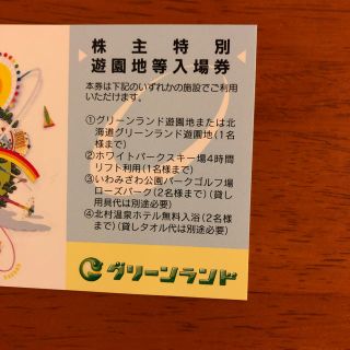 グリーンランド入園券2枚セット 送料無料(その他)