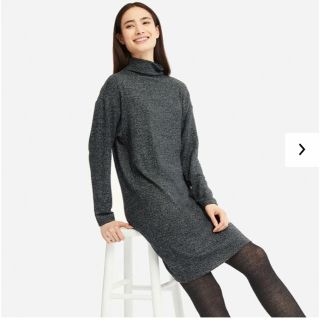 ユニクロ(UNIQLO)のユニクロ ソフトニットフリースワンピース(ひざ丈ワンピース)