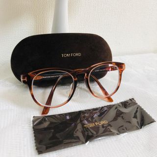 トムフォード(TOM FORD)の正規品 トムフォード メガネ 度入り ブラウン TF5426 ブランド 美品(サングラス/メガネ)