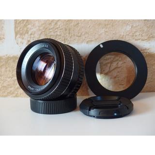 ペンタックス(PENTAX)のSMC Takumar 55mm F1.8 Canon EFアダプター付(レンズ(単焦点))