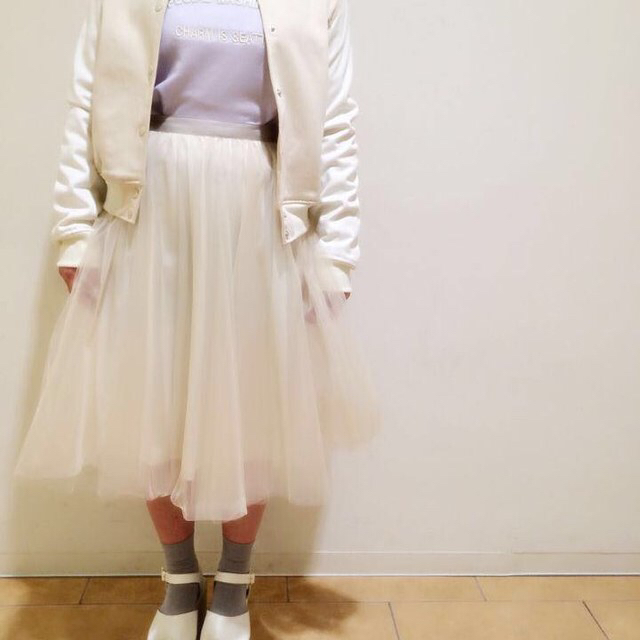 NICE CLAUP(ナイスクラップ)のチュールスカート♡ レディースのスカート(ひざ丈スカート)の商品写真