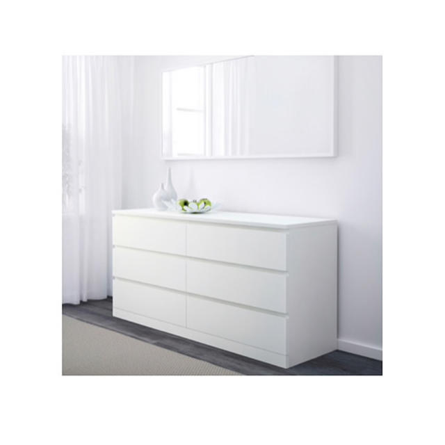 IKEA MALMマルムチェスト(引き出し×6 ワイド) IKEA MALMマルムチェスト(引き出し×6 ワイド)