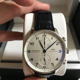 インターナショナルウォッチカンパニー(IWC)のＩＷＣ ポルトギーゼ クロノグラフ ＳＳ/革 オートマ Ｄバックル(腕時計(アナログ))