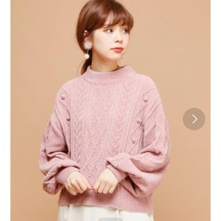 ナチュラルクチュール(natural couture)の【美品】natural couture モールニット(ニット/セーター)