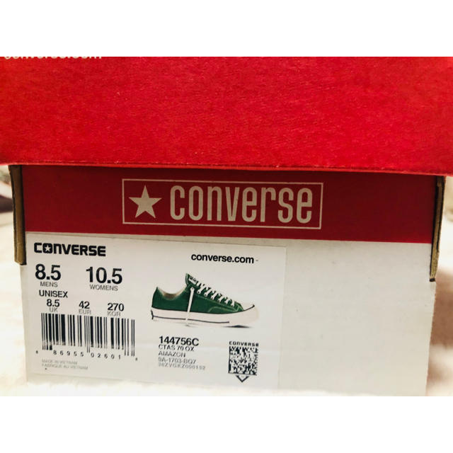 CONVERSE(コンバース)のconverse ct70 チャックテイラー アマゾングリーン 27.0cm メンズの靴/シューズ(スニーカー)の商品写真