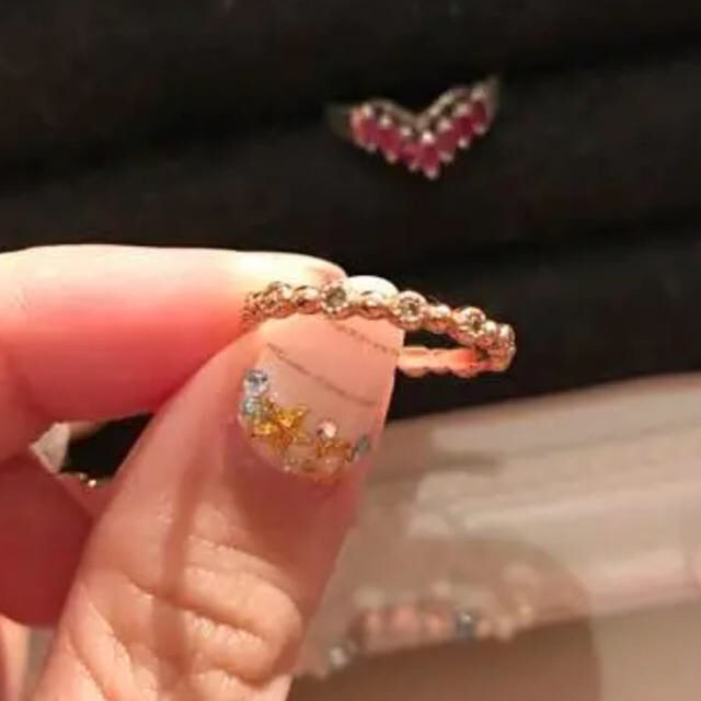 agete(アガット)のk10♡フリルリング レディースのアクセサリー(リング(指輪))の商品写真