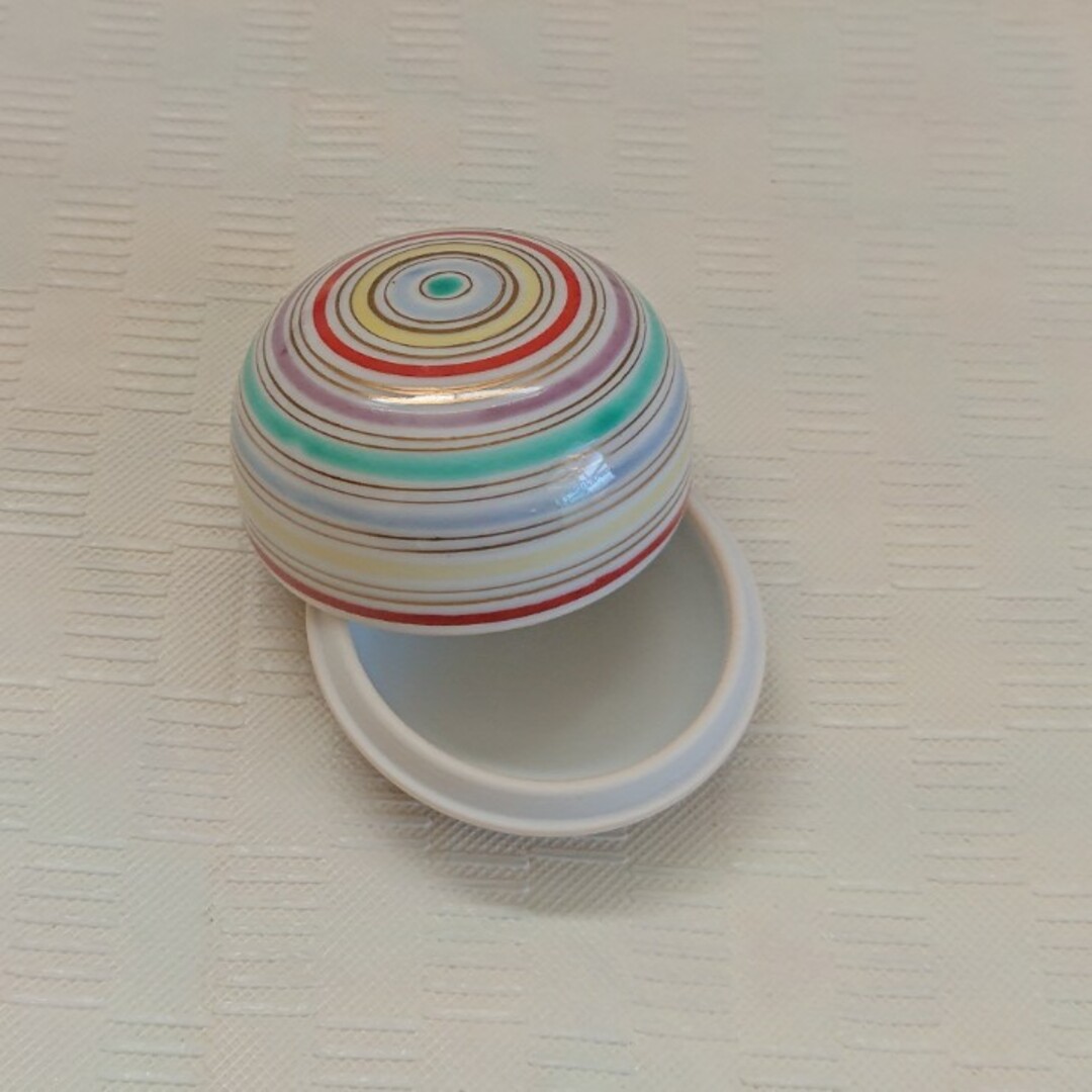 茶道具 陶器 安朱 独楽塗り 京焼き お香入れ