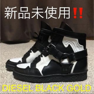 ブラックゴールド(BLACK GOLD)の半額以下‼️【新品未使用】★DIESEL BLACK GOLD レザースニーカー(スニーカー)