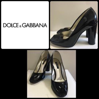 ドルチェアンドガッバーナ(DOLCE&GABBANA)のドルチェアンドガッバーナ  ブラックエナメル  パンプス(ハイヒール/パンプス)