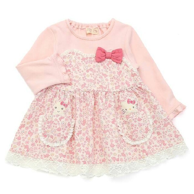 coeur a coeur(クーラクール)のクーラクール　キティコラボ80 キッズ/ベビー/マタニティのキッズ服女の子用(90cm~)(Tシャツ/カットソー)の商品写真