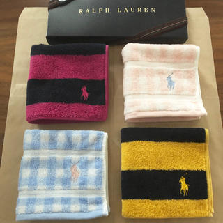 ラルフローレン(Ralph Lauren)の4枚セット☆ラルフローレン 新品 タオルハンカチ(ハンカチ)