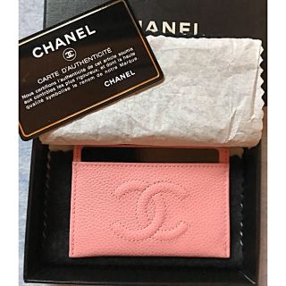 シャネル(CHANEL)の未使用品  シャネル キャビアスキン カードケース(名刺入れ/定期入れ)