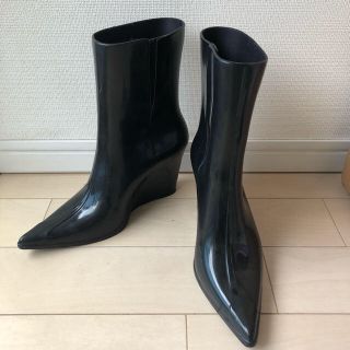 melissa - メリッサ melissa レイン ショートブーツ 23.5 38 ブラック