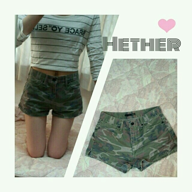 heather(ヘザー)のHether♡カモフラ柄ショーパン レディースのパンツ(ショートパンツ)の商品写真