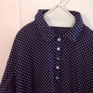 ネストローブ(nest Robe)のnRコットンシルクドットワンピース(ひざ丈ワンピース)