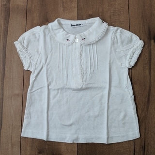 ファミリア(familiar)の[新品未使用] familiar 白 半袖シャツ カットソー 90(Tシャツ/カットソー)