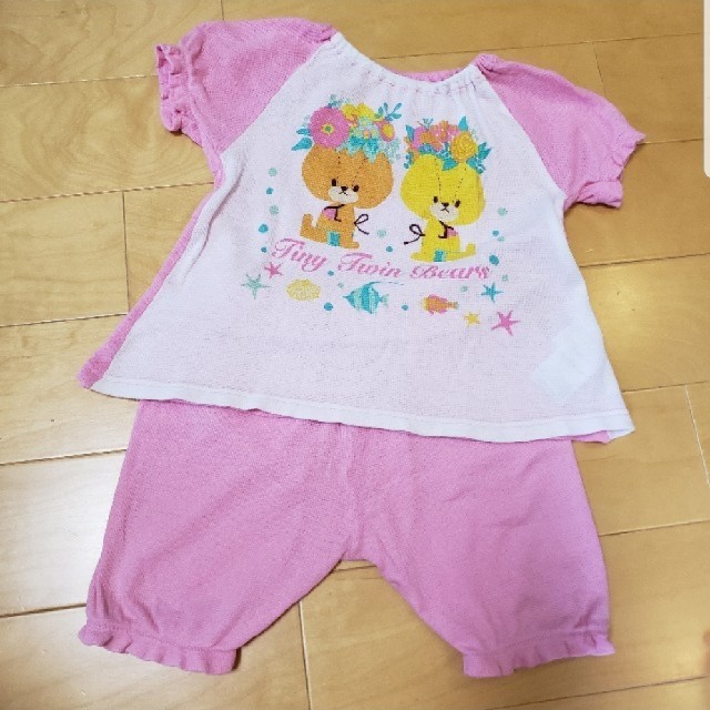 くまのがっこう(クマノガッコウ)のルルロロ 90 半袖 パジャマ キッズ/ベビー/マタニティのキッズ服女の子用(90cm~)(パジャマ)の商品写真