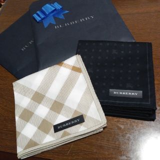 バーバリー(BURBERRY)の【Sky様専用】男性用　BURBERRY　ハンカチ2枚セット(ハンカチ/ポケットチーフ)