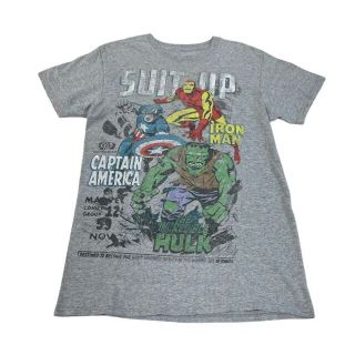 マーベル(MARVEL)のMarvel Iron Man Suit Up Tシャツ アイアンマン ハルク(Tシャツ/カットソー(半袖/袖なし))